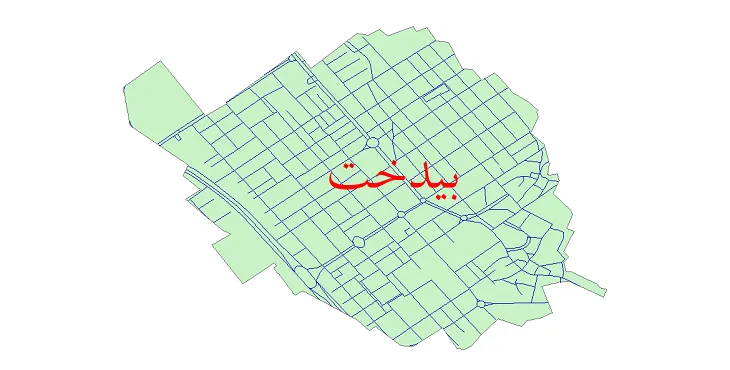 دانلود نقشه شیپ فایل شبکه معابر شهر بیدخت