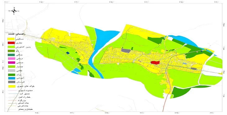 جدیدترین نقشه شهر کیاشهر | قابل چاپ + کیفیت بالا