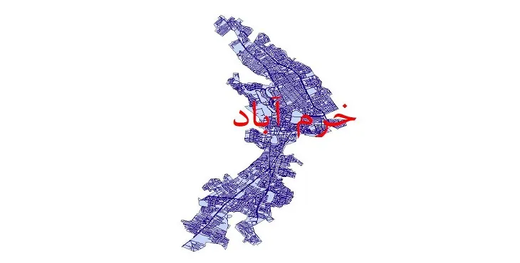 دانلود نقشه شیپ فایل شبکه معابر شهر خرم آباد