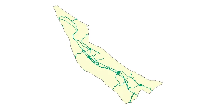 جدیدترین نقشه شیپ فایل راه های شهرستان مهر + PDF