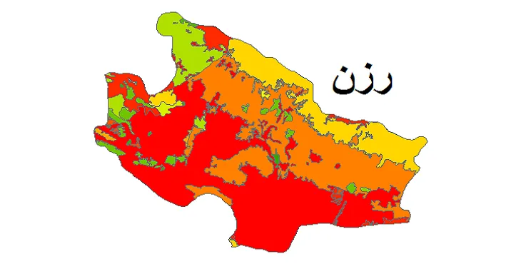 بروزترین نقشه شیپ فایل کاربری اراضی شهرستان رزن + PDF