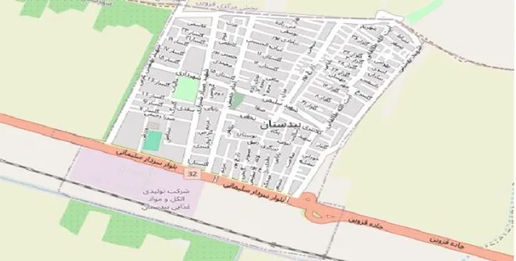 دانلود نقشه شهر بیدستان + pdf با کیفیت بالا