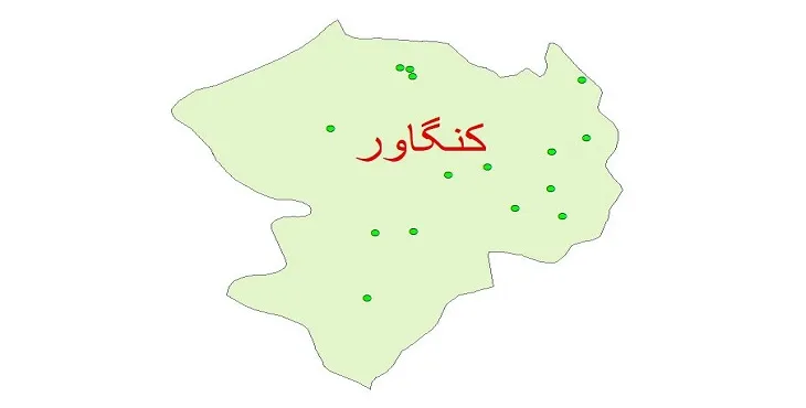 دانلود نقشه شیپ فایل کیفیت آب چاه های شهرستان کنگاور