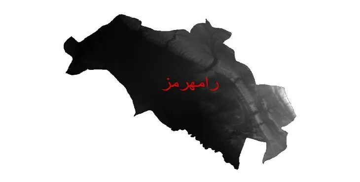 دانلود نقشه دم (DEM) شهرستان رامهرمز | دقت 30 متر