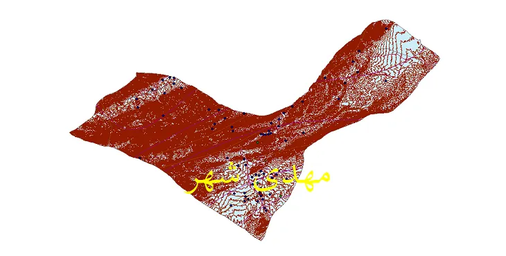 دانلود نقشه های شیپ فایل شهرستان مهدی شهر + کاملترین لایه GIS