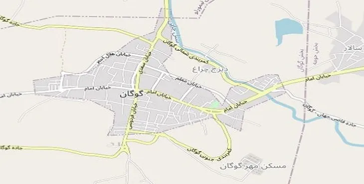 دانلود نقشه شهر گوگان + pdf با کیفیت بالا