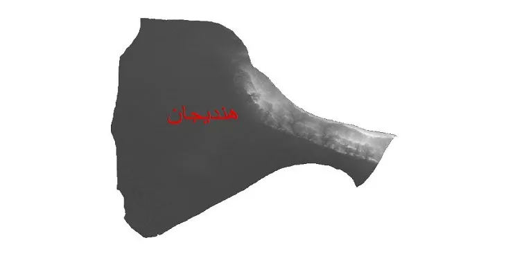 دانلود نقشه دم (DEM) شهرستان هندیجان | دقت 30 متر