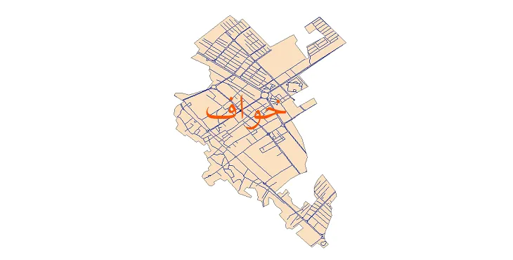 دانلود نقشه شیپ فایل شبکه معابر شهر خواف