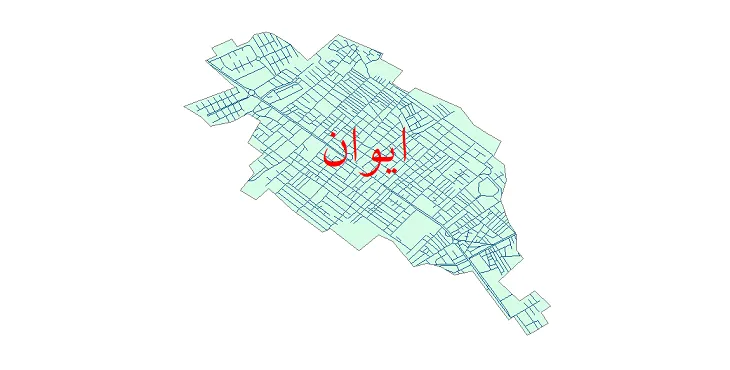 دانلود نقشه شیپ فایل شبکه معابر شهر ایوان