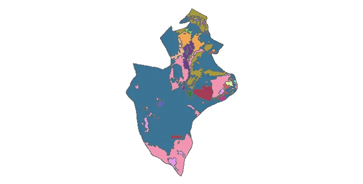 بروزترین نقشه شیپ فایل کاربری اراضی شهرستان سرایان + PDF