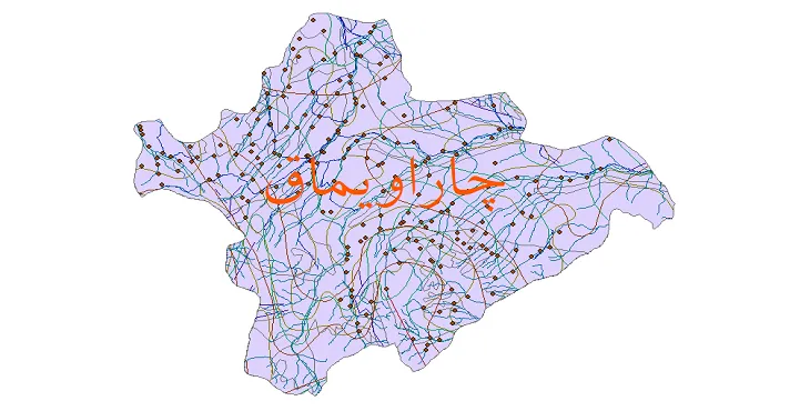 دانلود نقشه های شیپ فایل شهرستان چاراویماق + کاملترین لایه GIS