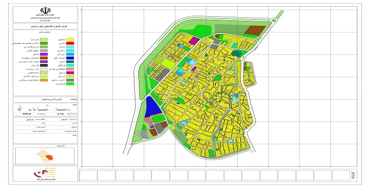 دانلود نقشه کاربری اراضی شهر دبیران | وضع موجود+پیشنهادی