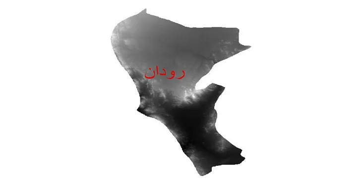 دانلود نقشه دم (DEM) شهرستان رودان | دقت 30 متر