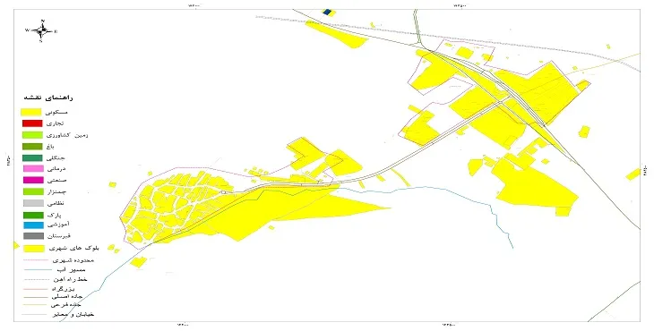 نقشه شیپ فایل (GIS) شهر تیکمه داش 1404 + عکس با کیفیت