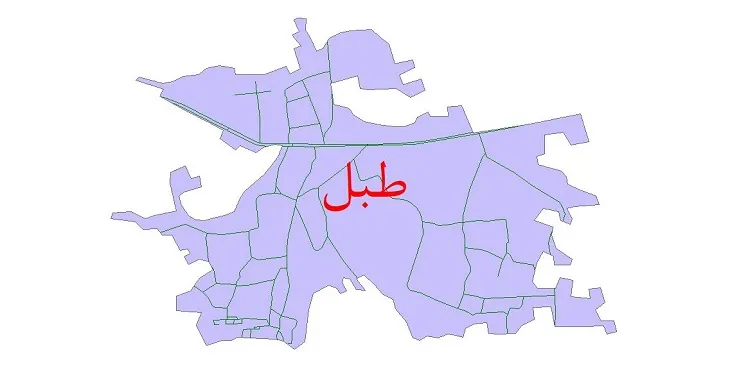 دانلود نقشه شیپ فایل شبکه معابر شهر طبل