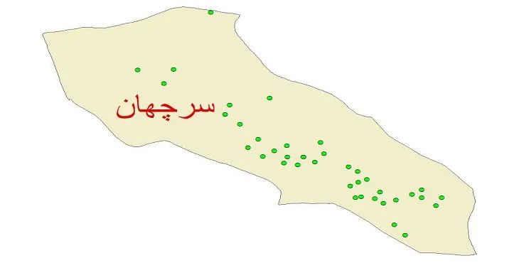 دانلود نقشه شیپ فایل کیفیت آب چاه های شهرستان سرچهان