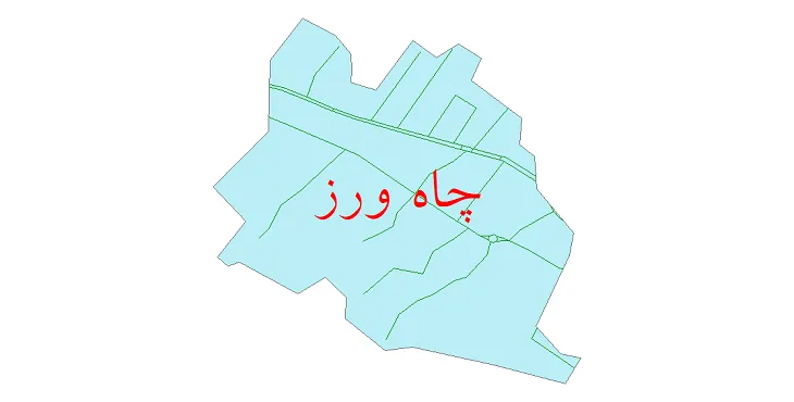 دانلود نقشه شیپ فایل شبکه معابر شهر چاه ورز