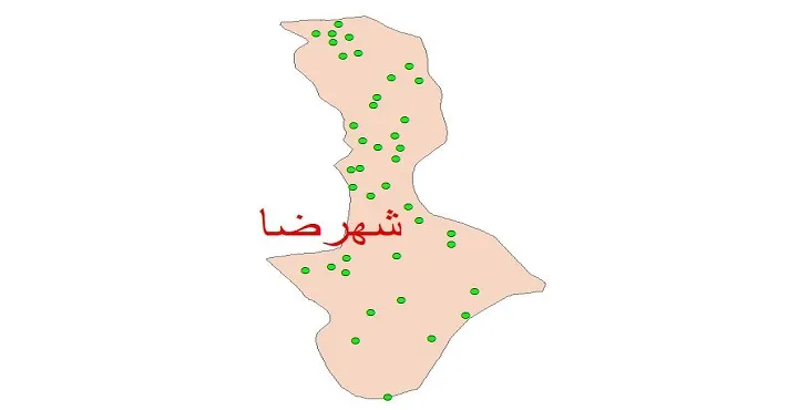 دانلود نقشه شیپ فایل کیفیت آب چاه های شهرستان شهرضا