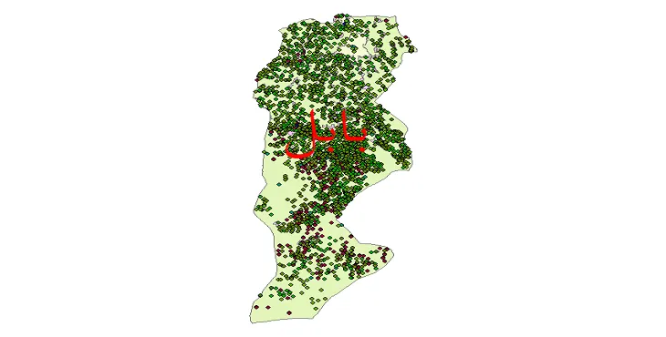 دانلود نقشه شیپ فایل جمعیت نقاط شهری و روستایی شهرستان بابل از سال 1335 تا 1395