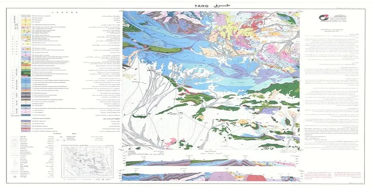 نقشه زمین‌ شناسی محدوده شهری طرق + تصویر با کیفیت بالا