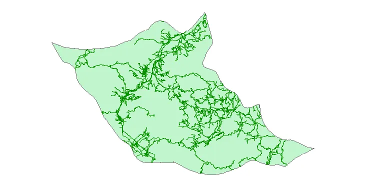 جدیدترین نقشه شیپ فایل راه های شهرستان رودبار + PDF