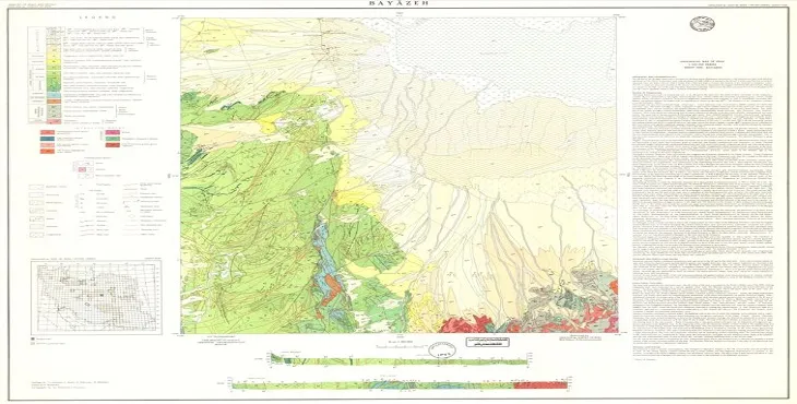 نقشه زمین‌ شناسی محدوده شهری بیاضه + تصویر با کیفیت بالا