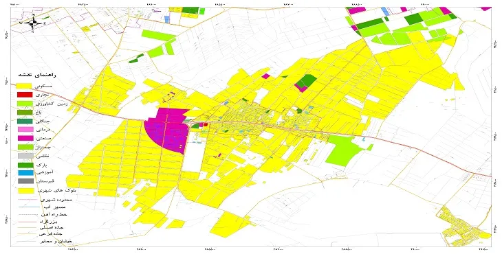 نقشه شیپ فایل (GIS) شهر صفادشت 1404 + عکس با کیفیت