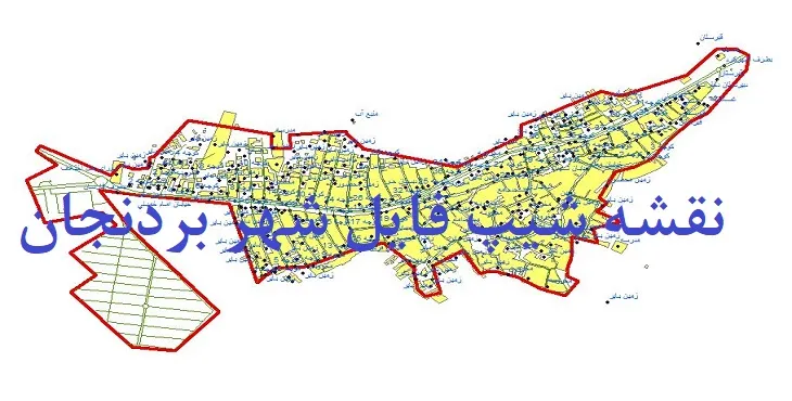 دانلود نقشه های شیپ فایل شهر پردنجان