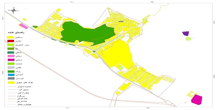 نقشه شیپ فایل (GIS) شهر کرند غرب 1404 + عکس با کیفیت