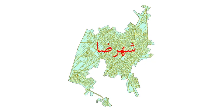 دانلود نقشه شیپ فایل شبکه معابر شهر شهرضا