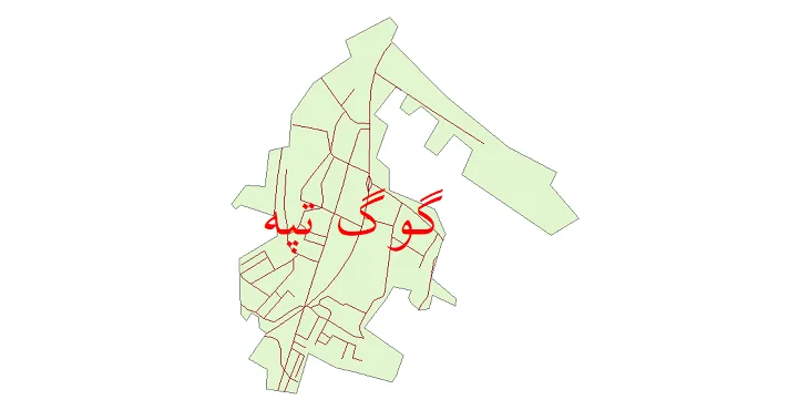دانلود نقشه شیپ فایل شبکه معابر شهر گوگ تپه