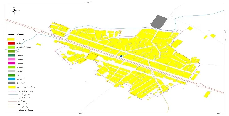نقشه شیپ فایل (GIS) شهر نصرآباد تربت جام 1404 + عکس با کیفیت