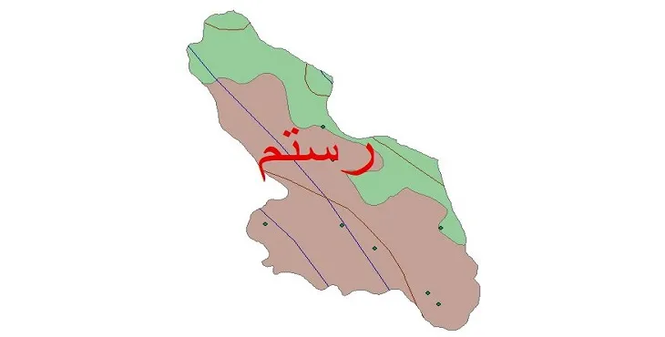 نقشه شیپ‌ فایل اقلیم‌شناسی شهرستان رستم + 7 لایه اقلیمی