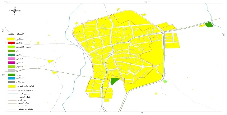نقشه شیپ فایل (GIS) شهر بخشایش 1404 + عکس با کیفیت