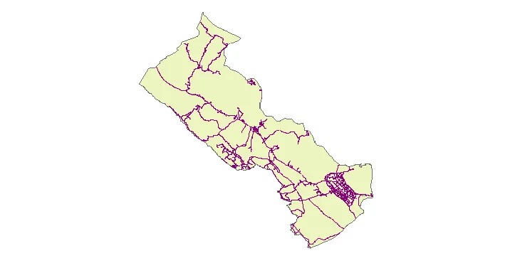 جدیدترین نقشه شیپ فایل راه های شهرستان دهلران + PDF