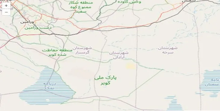 دانلود نقشه شهرستان آرادان + pdf با کیفیت بالا