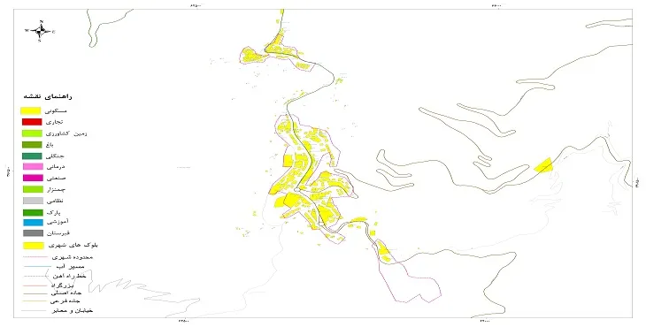 نقشه شیپ فایل (GIS) شهر نوسود 1404 + عکس با کیفیت