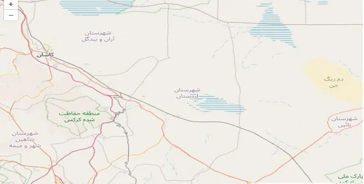 دانلود نقشه شهرستان اردستان + pdf با کیفیت بالا