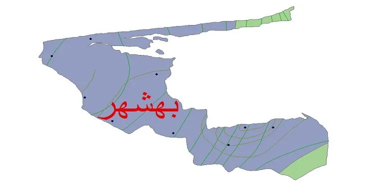 نقشه شیپ‌ فایل اقلیم‌شناسی شهرستان بهشهر + 7 لایه اقلیمی