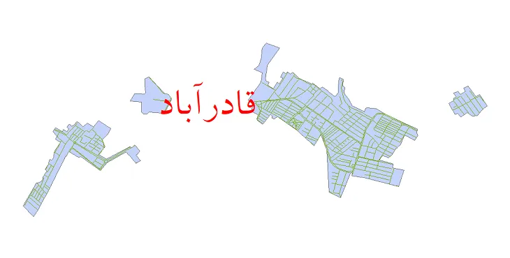 دانلود نقشه شیپ فایل شبکه معابر شهر قادرآباد