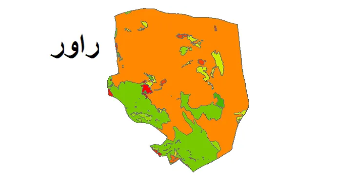 بروزترین نقشه شیپ فایل کاربری اراضی شهرستان راور + PDF