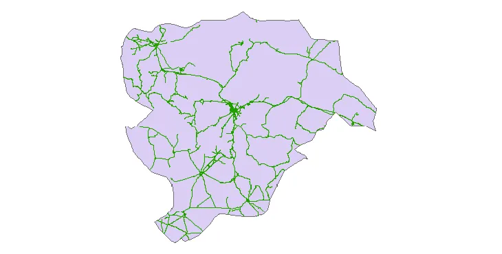 جدیدترین نقشه شیپ فایل راه های شهرستان قائنات + PDF