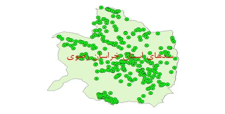 دانلود نقشه شیپ فایل (لایه GIS) سدهای استان خراسان رضوی