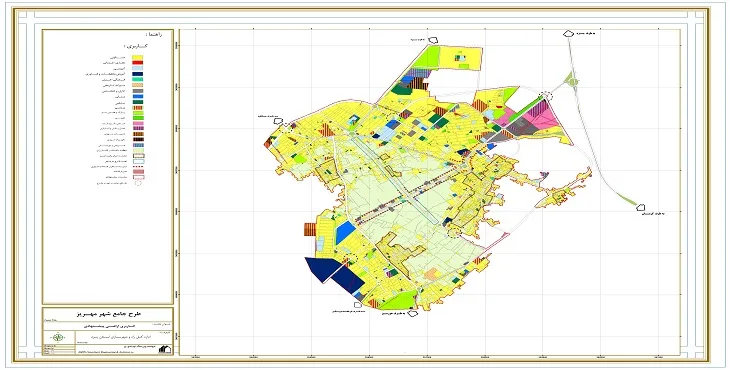 دانلود نقشه کاربری اراضی شهر مهریز | وضع موجود+پیشنهادی
