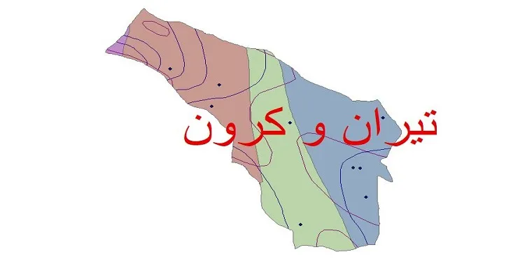 نقشه شیپ‌ فایل اقلیم‌شناسی شهرستان تیران و کرون + 7 لایه اقلیمی