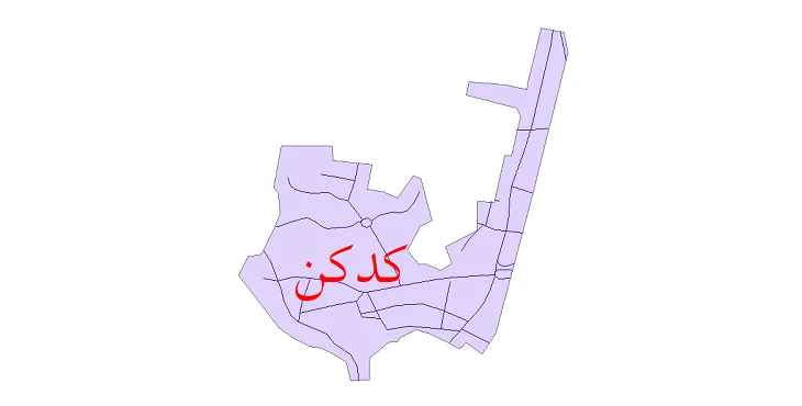 دانلود نقشه شیپ فایل شبکه معابر شهر کدکن
