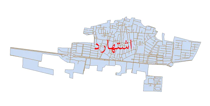 دانلود نقشه شیپ فایل شبکه معابر شهر اشتهارد