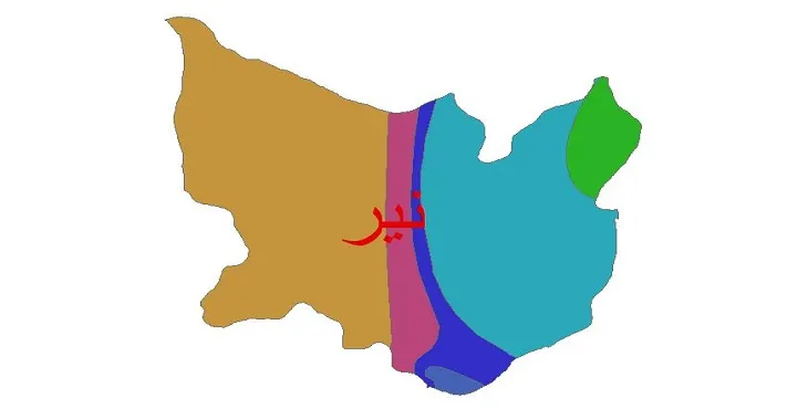 نقشه شیپ فایل اقلیمشناسی شهرستان نیر + 7 لایه اقلیمی