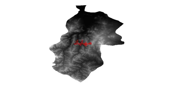 دانلود نقشه دم (DEM) شهرستان مهاباد | دقت 30 متر