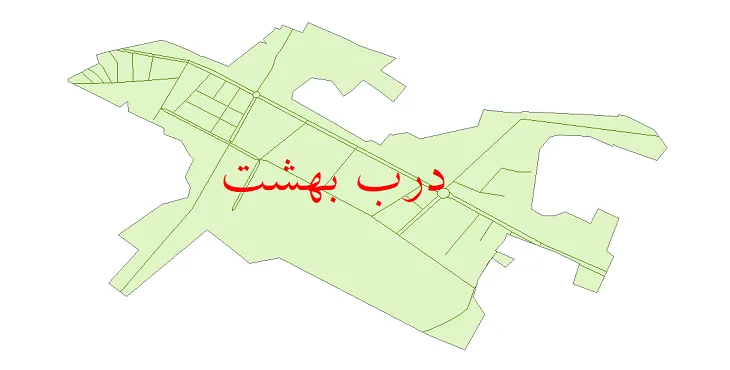 دانلود نقشه شیپ فایل شبکه معابر شهر درب بهشت